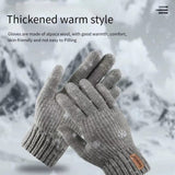 Iwarm Gloves (ST0016), from Alpaca Wool, Size 22cm, Navy Albastru