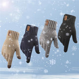 Iwarm Gloves (ST0016), from Alpaca Wool, Size 22cm, Navy Albastru