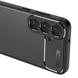 Husa pentru Samsung Galaxy S25, Techsuit CarbonFiber, negru