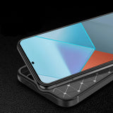 Husa pentru Xiaomi Redmi Note 14 Pro+ 5G, Techsuit CarbonFiber, negru