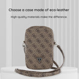 Guess Universal Phone Pouch Zip Triangle 4G (Guwbzpgstegd), Universal, reglabil Strap, Zip Closure, Light Auriu
