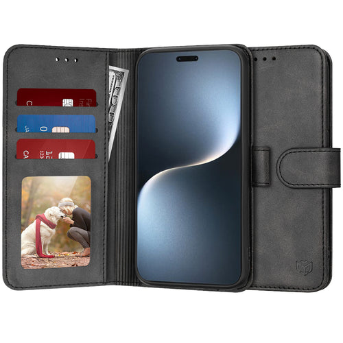 Husa pentru Honor Magic7 Pro, Techsuit Diary Book, negru