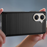 Husa pentru Huawei nova 10 SE, Techsuit Carbon Silicone, negru