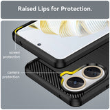 Husa pentru Huawei nova 10 SE, Techsuit Carbon Silicone, negru