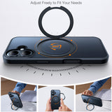 Husa pentru iPhone 16 Plus, Torras Ostand Pro MagSafe Series, negru