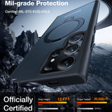 Husa pentru Samsung Galaxy S24 Ultra, Torras Ostand Spin MagSafe Series, mov