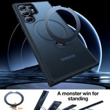 Husa pentru Samsung Galaxy S24 Ultra, Torras Ostand Spin MagSafe Series, mov