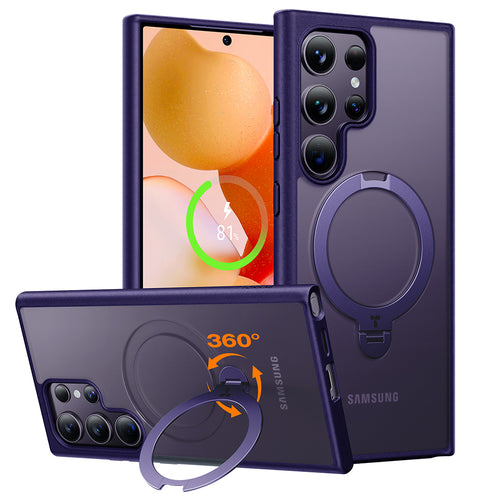 Husa pentru Samsung Galaxy S24 Ultra, Torras Ostand Spin MagSafe Series, mov