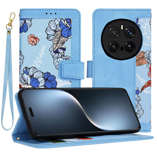 Husa pentru Honor Magic7 Pro, Techsuit FlipCraft, bleu