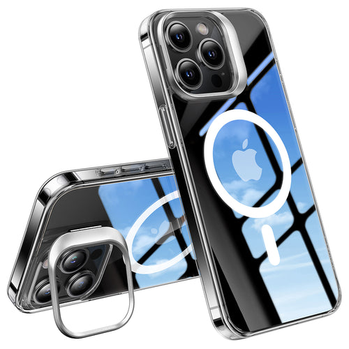 Husa pentru iPhone 15 Pro, Torras Lstand MagSafe, transparenta