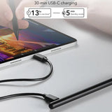 Stylus pen ESR (6C00107), pentru iPad, Magnetic Attachment, Bluetooth, Type-C, Respingere palma, Tilt Sensitivity, alb