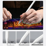 Stylus pen ESR (6C00107), pentru iPad, Magnetic Attachment, Bluetooth, Type-C, Respingere palma, Tilt Sensitivity, alb