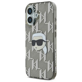 Husa pentru iPhone 16, Karl Lagerfeld IML Lux Electroplated (KLHCP16SHKLPKHK), negru