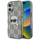 Husa pentru iPhone 16, Karl Lagerfeld IML Lux Electroplated (KLHCP16SHKLPKHK), negru