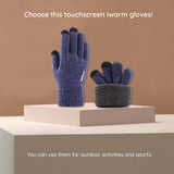 Iwarm Gloves (ST0018), Premium Wool, cu Non-slip Details, Size 23cm, Black / Gri