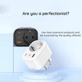 Incarcator retea Havit (UC142 EU), EU Socket, 2x Type-C, USB, 30W, negru