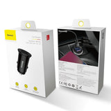 Incarcator auto Baseus Circular (Ccall-YD01), Dual USB 5A Super Incarcare rapida, QC 3.0, negru