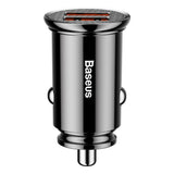 Incarcator auto Baseus Circular (Ccall-YD01), Dual USB 5A Super Incarcare rapida, QC 3.0, negru