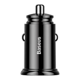 Incarcator auto Baseus Circular (Ccall-YD01), Dual USB 5A Super Incarcare rapida, QC 3.0, negru