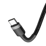 Cablu Baseus de date Cafule (Catklf-GG1), Type-C to Type-C 480Mbps, PD2.0, 60W, 3A, 1m, negru