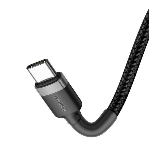Cablu Baseus de date Cafule (Catklf-GG1), Type-C to Type-C 480Mbps, PD2.0, 60W, 3A, 1m, negru