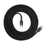 Cablu Baseus de date Cafule (Catklf-GG1), Type-C to Type-C 480Mbps, PD2.0, 60W, 3A, 1m, negru
