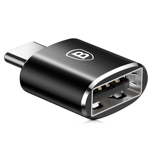 Adaptor Baseus OTG Adapter (Catotg-01), USB 2.0 to Type-C 480Mbps, 2.4A, Negru
