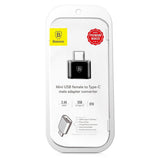 Adaptor Baseus OTG Adapter (Catotg-01), USB 2.0 to Type-C 480Mbps, 2.4A, Negru