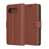 Husa pentru Google Pixel 9a, Techsuit Leather Folio, maro