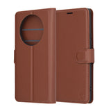 Husa pentru Honor X9c, Techsuit Leather Folio, maro