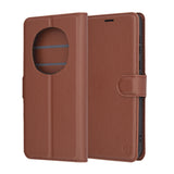 Husa pentru Honor Magic7 Pro, Techsuit Leather Folio, maro