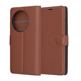 Husa pentru OnePlus 13, Techsuit Leather Folio, maro
