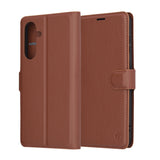 Husa pentru Samsung Galaxy A36 5G, Techsuit Leather Folio, maro