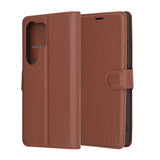 Husa pentru Samsung Galaxy S25 Ultra, Techsuit Leather Folio, maro