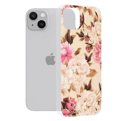 Husa pentru iPhone 14 Plus, Techsuit Marble Series, bej