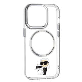 Husa pentru iPhone 14 Pro, Karl Lagerfeld Hardcase MagSafe (KLHMP14LHNKCIT), transparenta