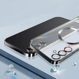 Husa pentru Samsung Galaxy S25, Techsuit Lux Crystal MagSafe, albastru