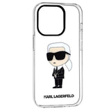 Husa pentru iPhone 14 Pro, Karl Lagerfeld Hardcase Transparent (KLHCP14LHNIKTCT), transparenta