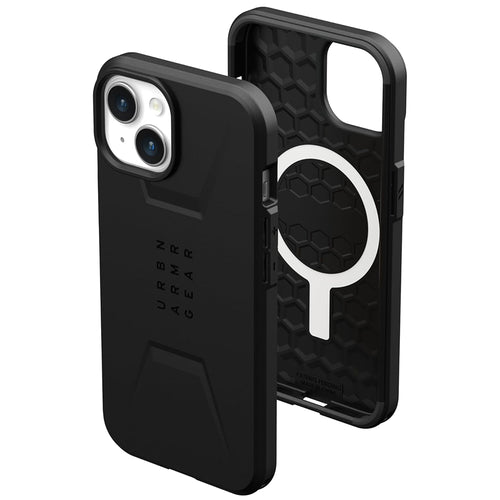 Husa pentru iPhone 15 Plus, UAG Civilian MagSafe, negru