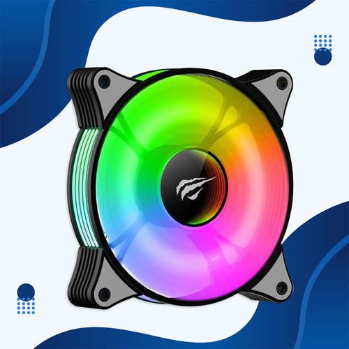 Cooler Havit (F2095), pentru PC, 600~1800RPM, 38dB, 1.44W, LED Lights, Negru