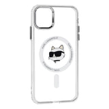 Husa pentru iPhone 11, Karl Lagerfeld IML MagSafe (KLHMN61HLSCHH), alb