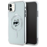 Husa pentru iPhone 11, Karl Lagerfeld IML MagSafe (KLHMN61HLSCHH), alb