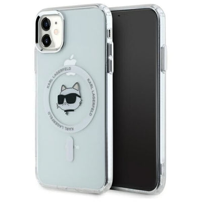 Husa pentru iPhone 11, Karl Lagerfeld IML MagSafe (KLHMN61HLSCHH), alb