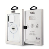 Husa pentru iPhone 16 Pro, Karl Lagerfeld IML MagSafe (KLHMP16LHLSKIH), alb