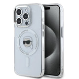 Husa pentru iPhone 16 Pro, Karl Lagerfeld IML MagSafe (KLHMP16LHLSKIH), alb
