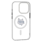 Husa pentru iPhone 13 Pro, Karl Lagerfeld IML MagSafe (KLHMP13LHLSCHH), alb