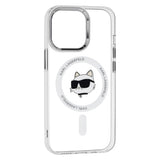 Husa pentru iPhone 13 Pro Max, Karl Lagerfeld IML MagSafe (KLHMP13XHLSCHH), alb