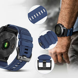 Curea pentru Garmin vivoactive 3, Techsuit Watchband 20mm (W070), bleumarin
