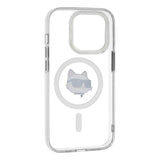 Husa pentru iPhone 14 Pro, Karl Lagerfeld IML MagSafe (KLHMP14LHLSCHH), alb