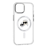 Husa pentru iPhone 15, Karl Lagerfeld IML MagSafe (KLHMP15SHLSKCH), alb